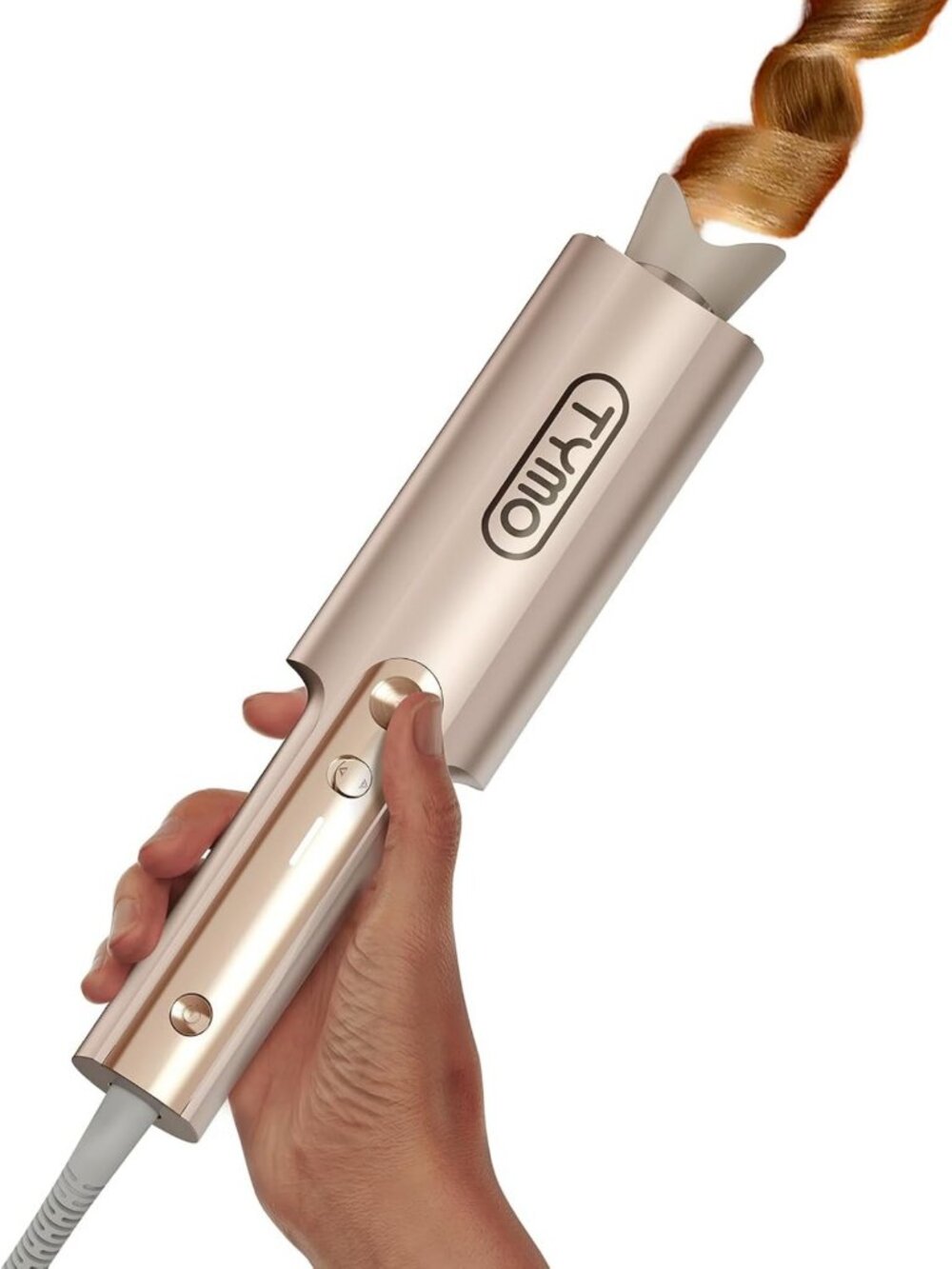 Automatic Rotating Curling Iron - Long Barrel Ceramic Curler for Long Hair